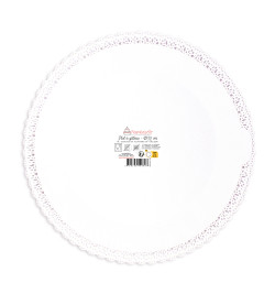 Plat dentelle rond blanc 32 cm FRA9060