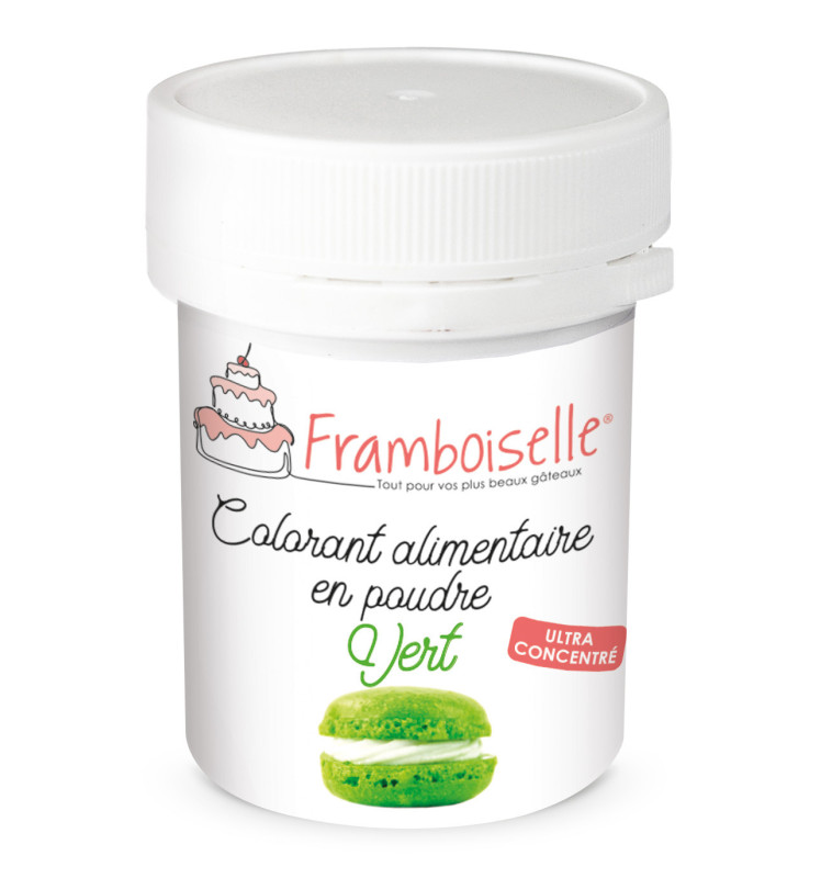 Colorant en poudre artificiel vert 5g - Framboiselle