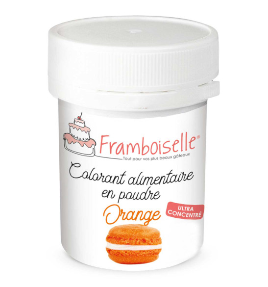Colorant en poudre artificiel orange 5g - Framboiselle