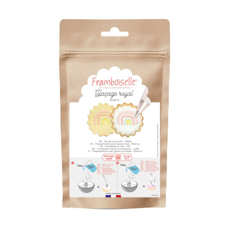 Préparation en poudre glaçage royal blanc 190g Préparation en poudre glaçage royal blanc 190g