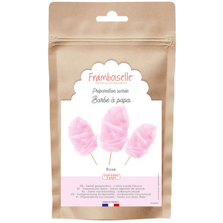 Préparation sucrée rose arôme barbe à papa 1kg Préparation sucrée rose arôme barbe à papa 1kg