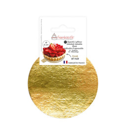 10 supports or/noir rond 8cm - ScrapCooking