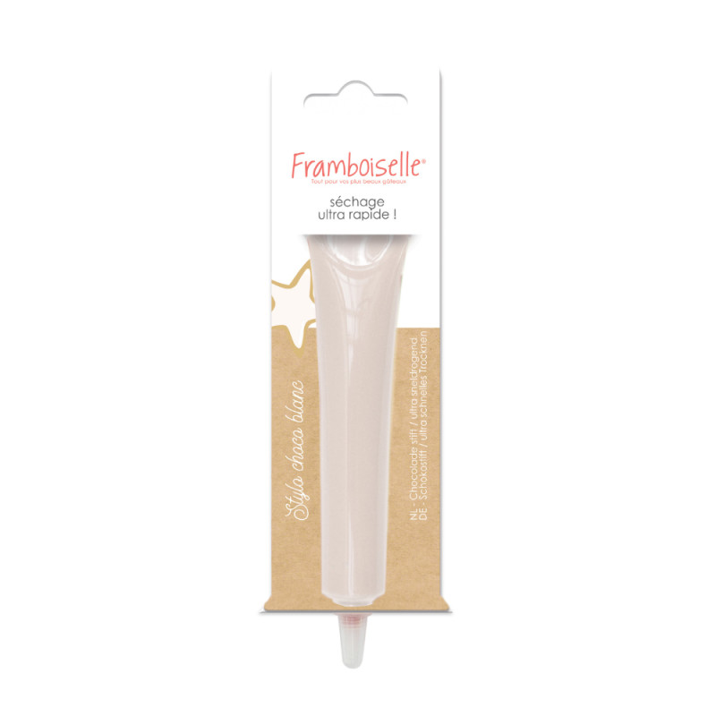 Stylo chocolat blanc décoratif