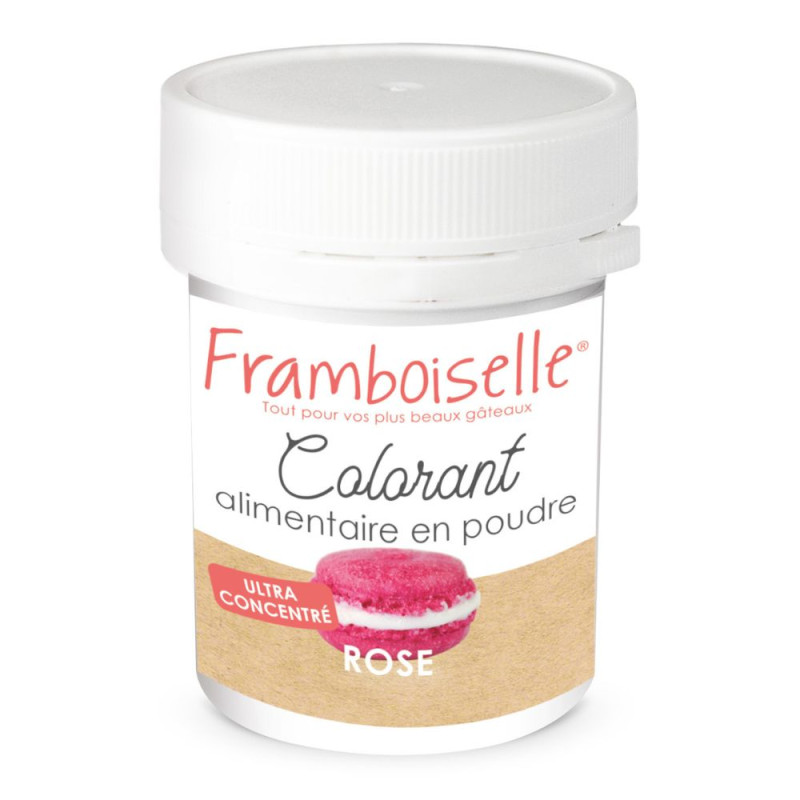 Colorant en poudre artificiel rose 5g Framboiselle®