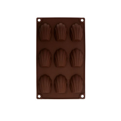 Moule en silicone pour 9 Madeleines en chocolat