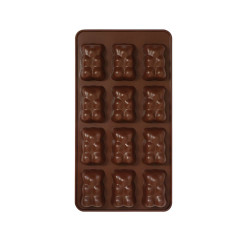 FRA6737 Moule silicone oursons chocolat x12