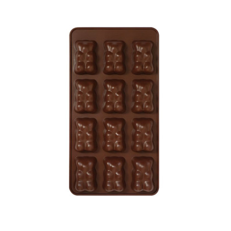 FRA6737 Moule silicone oursons chocolat x12