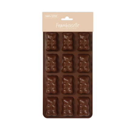 Moule silicone oursons chocolat x12