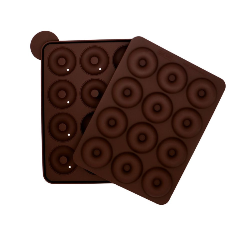 Moule silicone mini donuts pops x12