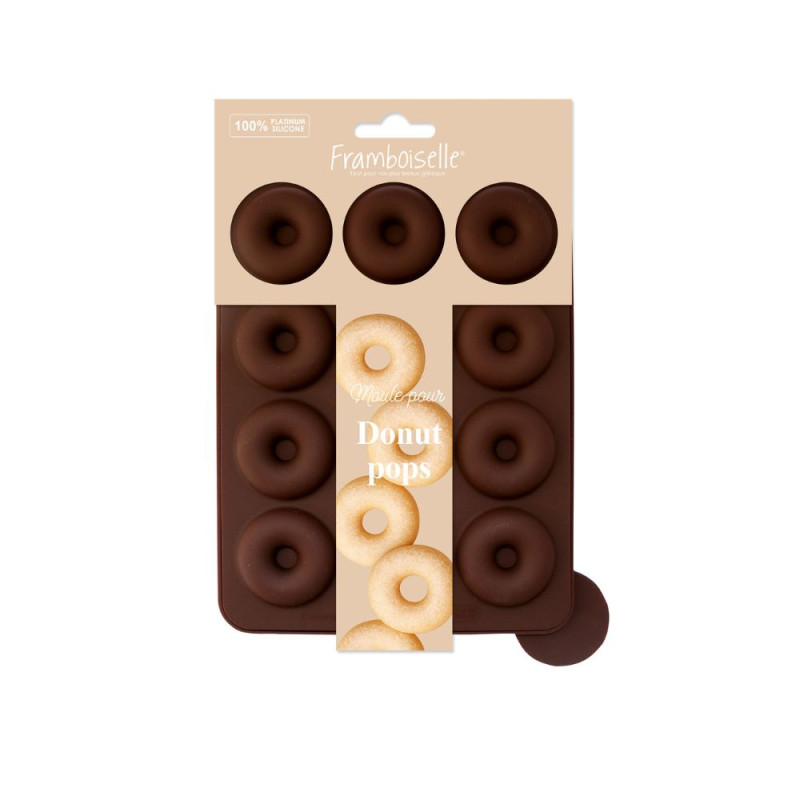 Moule silicone mini donuts pops x12
