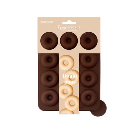 Moule silicone mini donuts pops x12