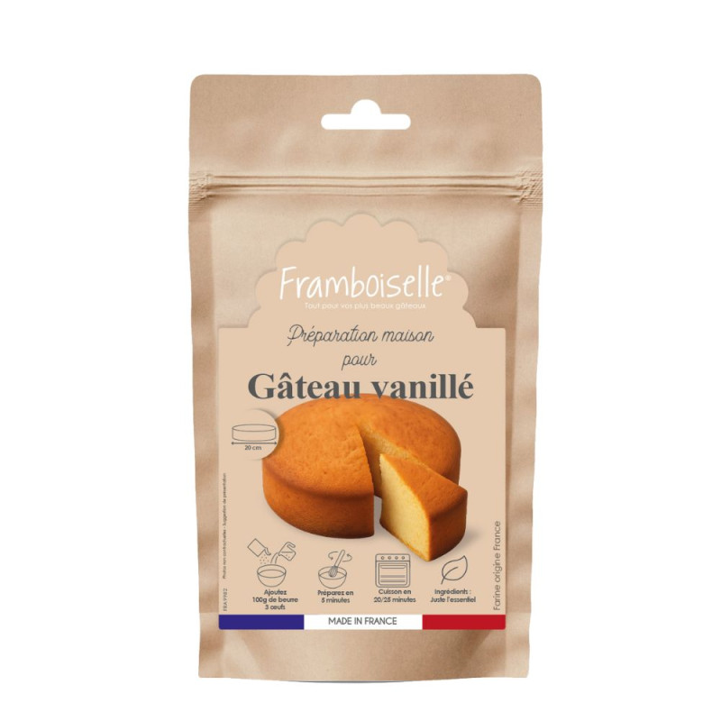 Préparation Gâteau nature à la vanille Framboiselle®