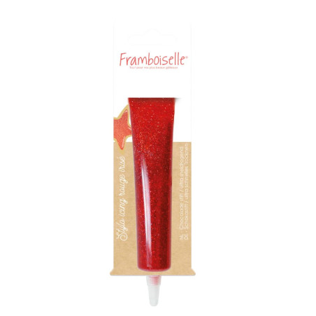 Stylo de glaçage rouge irisé