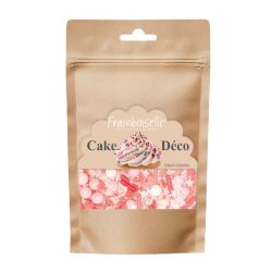 Décors sucrés rose - Mix bâtonnets & perles