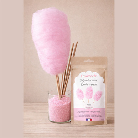 Sucre rose barbe à papa