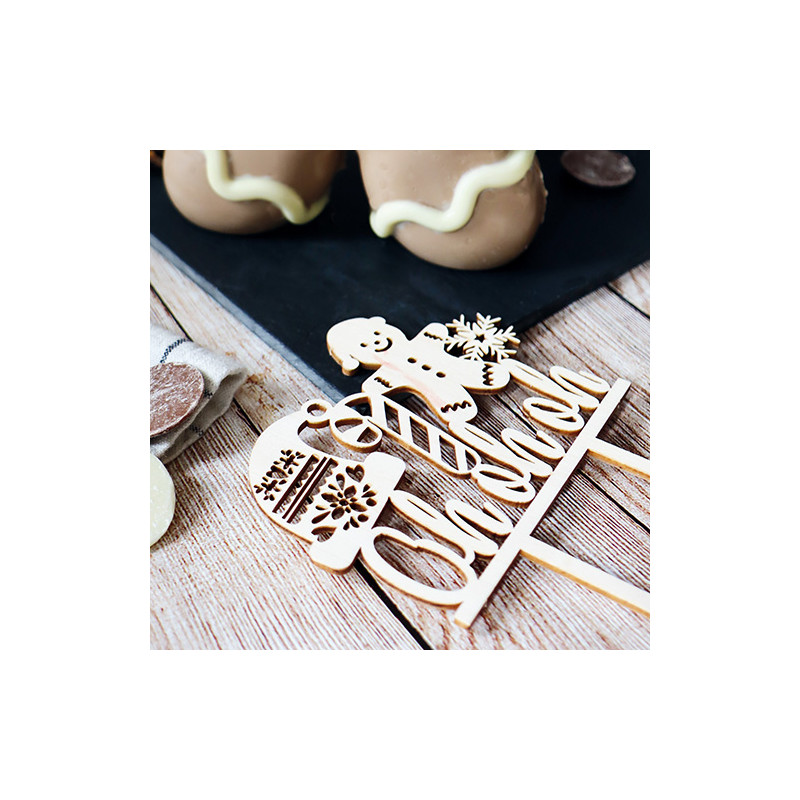 Décoration bois pour bûche