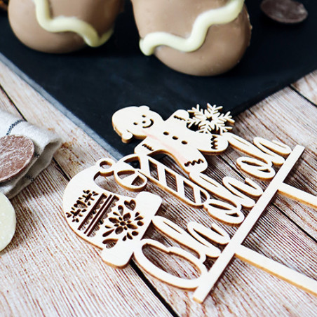 Décoration bois pour bûche