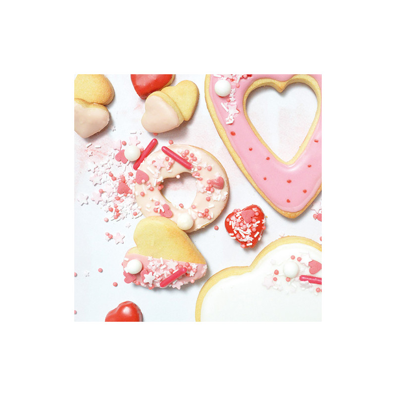 Décoration biscuits en sucre rose