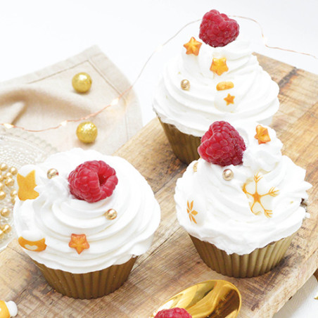 Décoration dorée pour cupcakes
