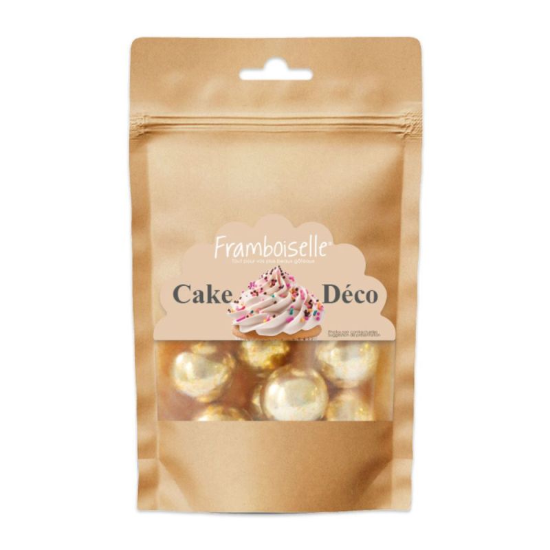 Décoration perle choco dorée