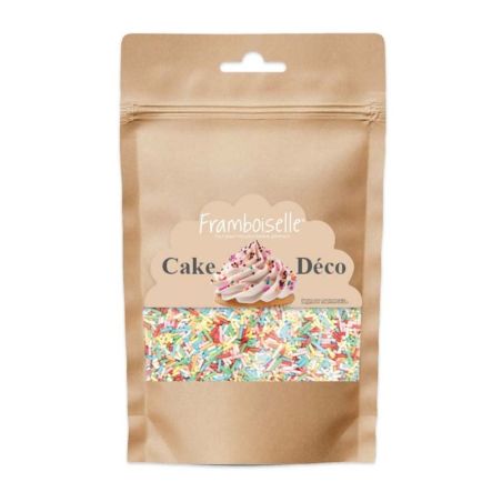 Décoration en sucre vermicelles multicolores