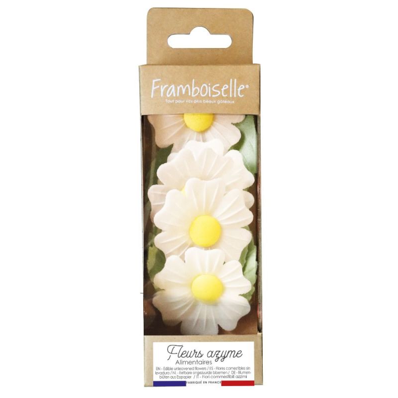 Décoration fleurs églantines blanches en azyme