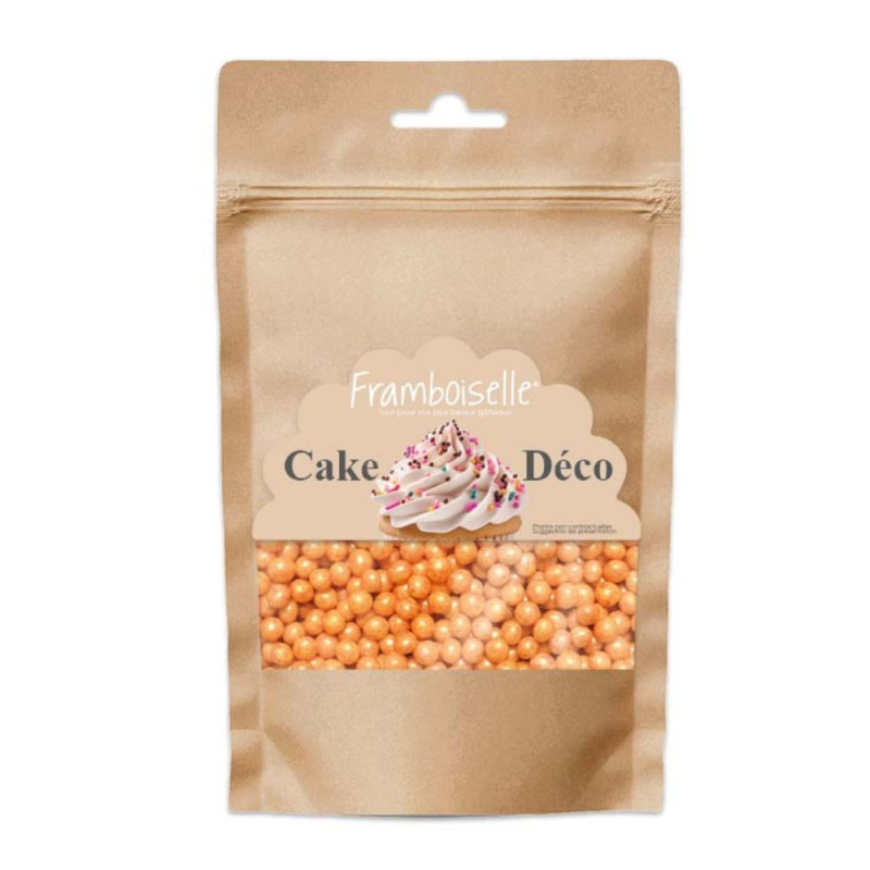 Décors sucrés Noël perles dorées 55g