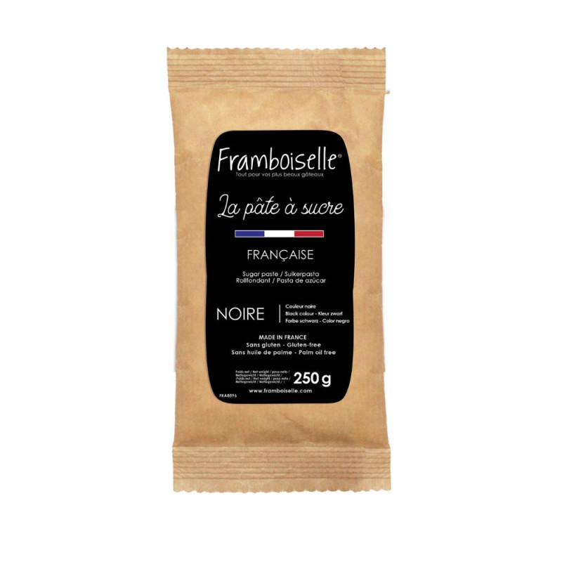 Sachet pâte à sucre noir 250g FRA8896