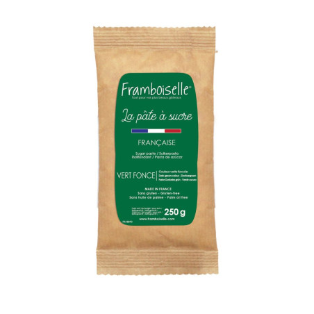 Sachet pâte à sucre vert foncé 250 g