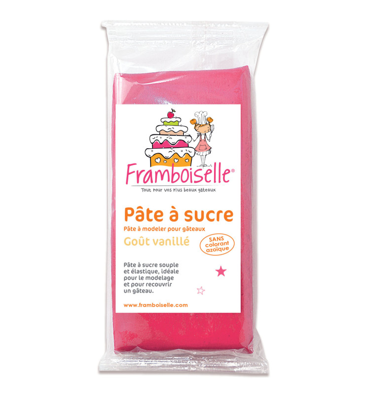 Sachet pâte à sucre fushia 250g