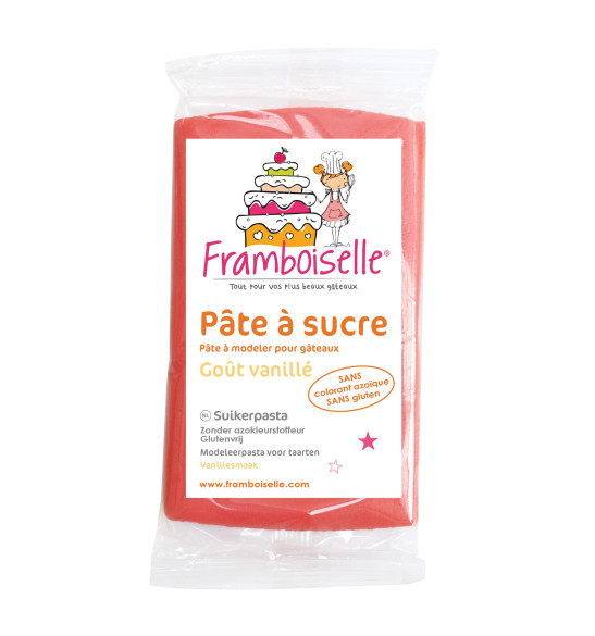 Sachet pâte à sucre corail 250g Sachet pâte à sucre corail 250g