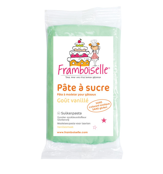 Sachet pâte à sucre vert d'eau 250g Sachet pâte à sucre vert d'eau 250g