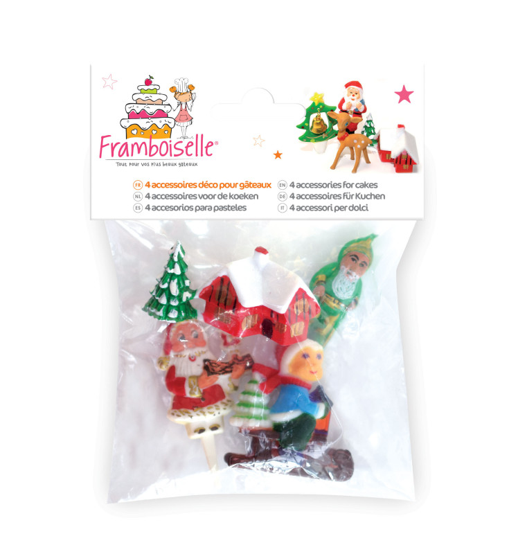 4 Sujets plastique Noël