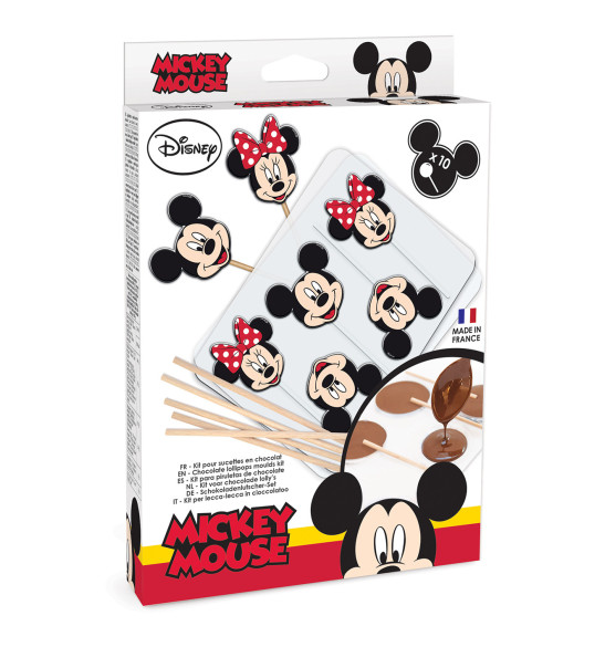 Kit moules sucettes chocolat Mickey & Minnie Kit moules sucettes chocolat Mickey & Minnie