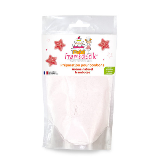 Préparation bonbons goût framboise 100 gr Préparation bonbons goût framboise 100 gr