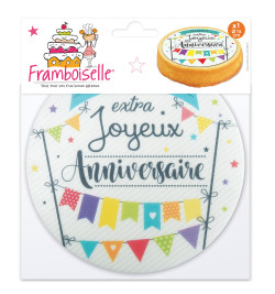 1 Disque azyme "Joyeux anniversaire"