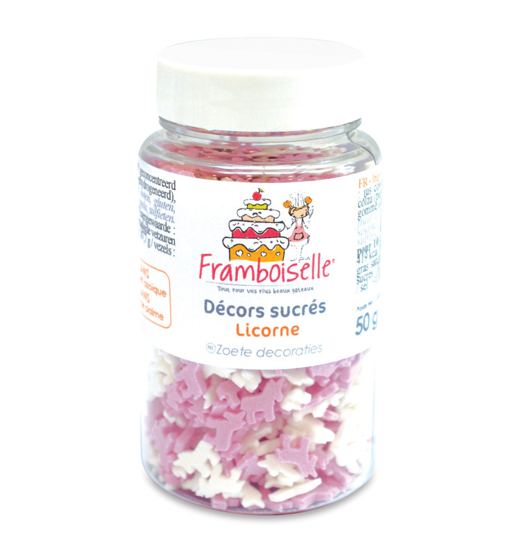 Pot de décors sucrés Licorne 50g