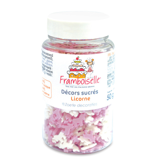 Pot de décors sucrés Licorne 50g