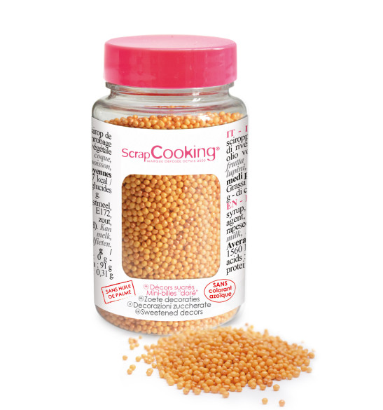 Gold mini sugar sprinkles 80g Gold mini sugar sprinkles 80g