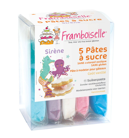 5 pâtes à sucre sirène 400 gr 5 pâtes à sucre sirène 400 gr