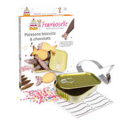 Kit poissons en biscuit et chocolat réf.FRA9755